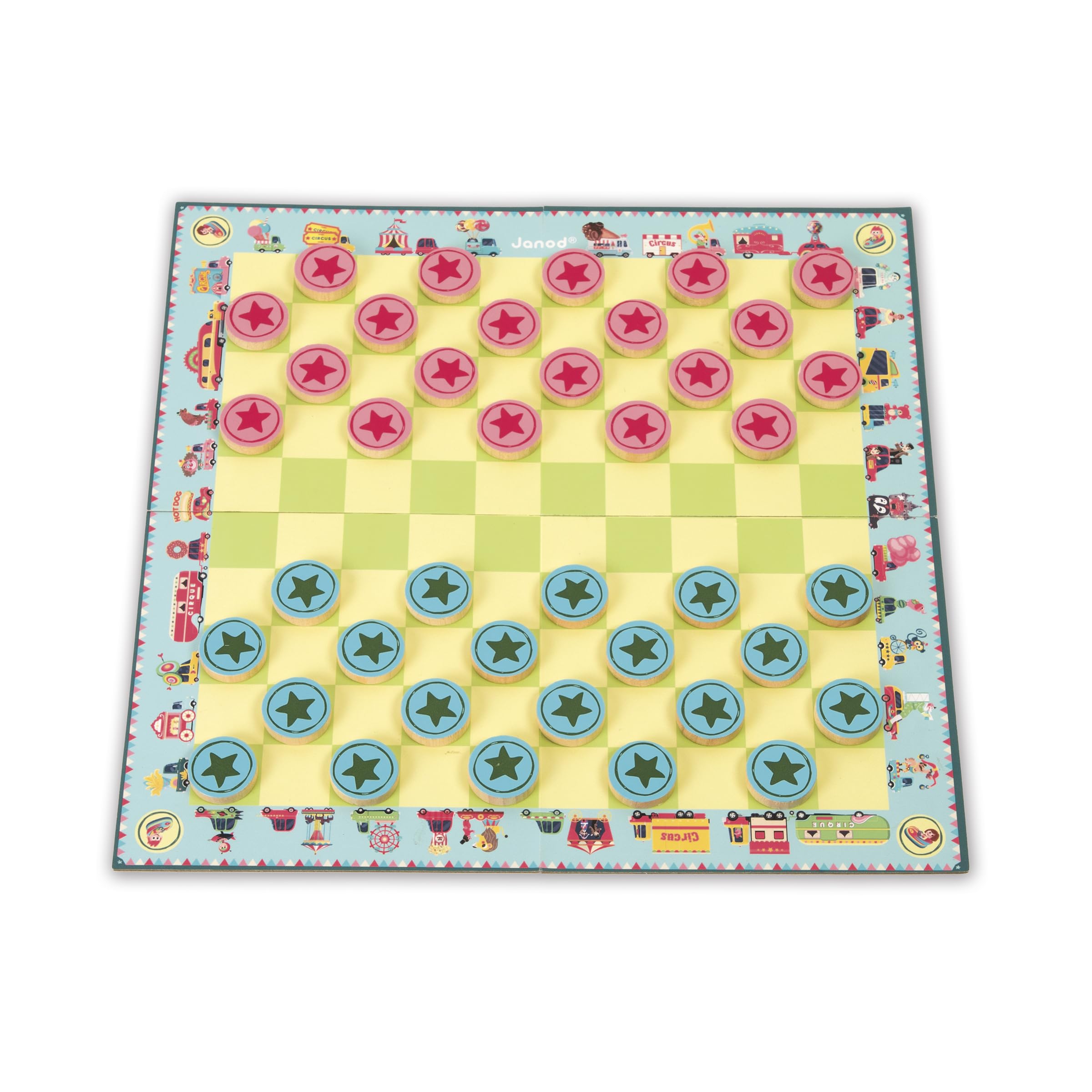 janod-jeu-des-petits-chevaux-jeu-de-dames-2-en-1-bois-d-s-4-ans image 3