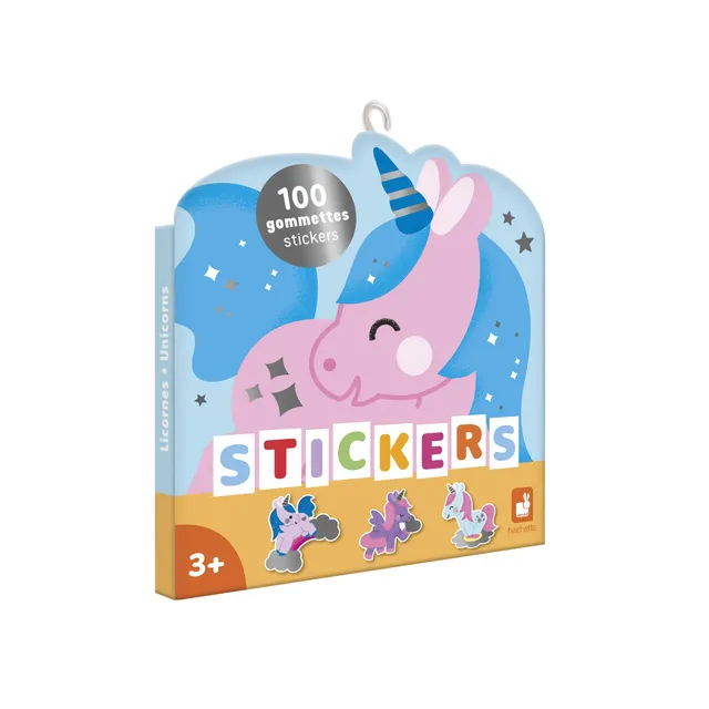 janod-j09190-pack-100-gommettes-licornes-5x5cm-stickers-enfant image 1