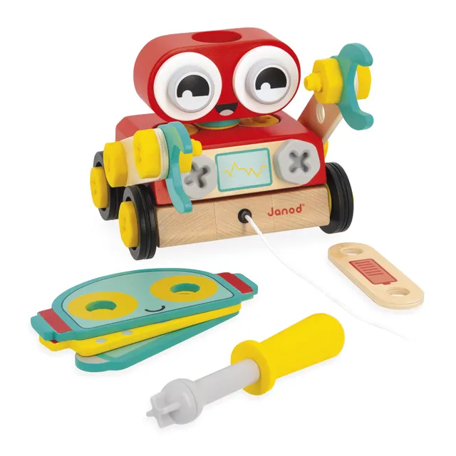 janod-brico-kids-mon-premier-jeu-de-construction-robot-en-bois-construire-42-pi- image 1