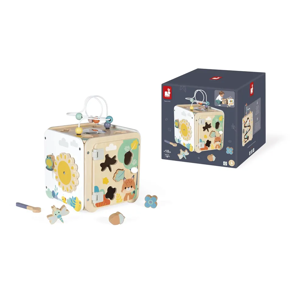 janod-grand-cube-multi-activit-s-en-bois-8-activit-s-veil-d-s-18-mois image 1