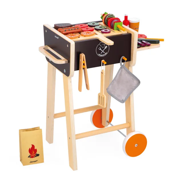 janod-barbecue-en-bois-j06619-jouet-d-imitation-57-accessoires-d-s-3-ans image 1