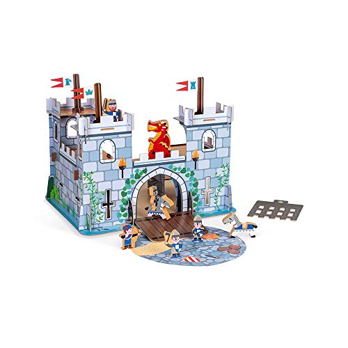 janod-j08582-ch-teau-fort-story-coffret-8-figurines-bois-chevaliers-et-dragon image 3