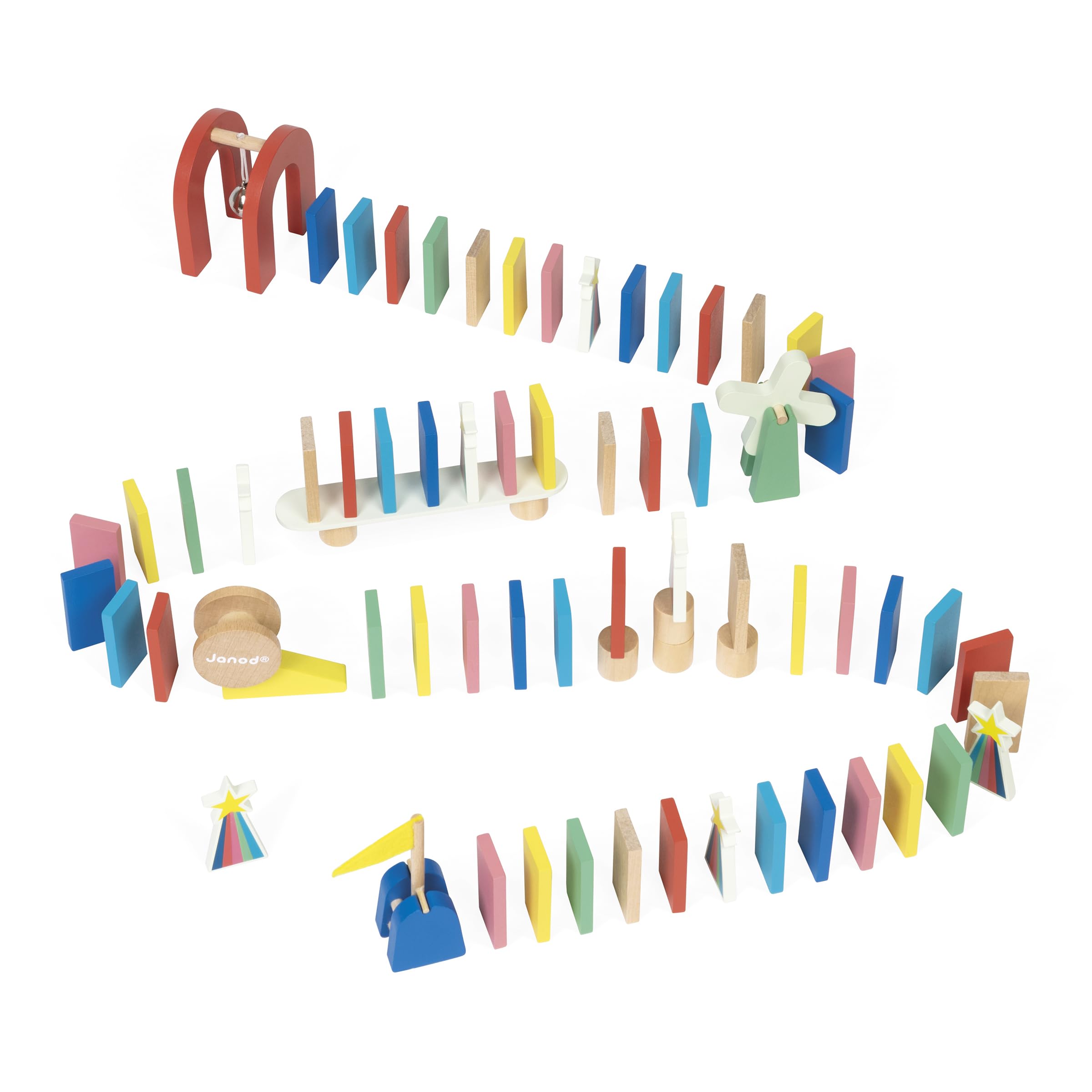janod-jeu-de-course-de-dominos-100-pi-ces-en-bois-accessoires-d-s-3-ans image 3