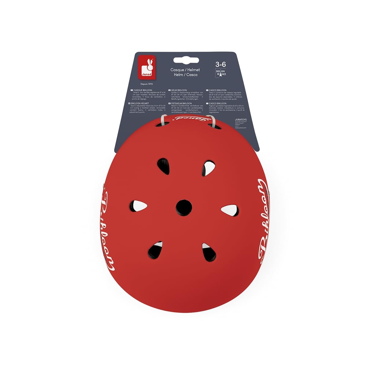 janod-bikloon-casque-v-lo-enfant-rouge-ajustable-47-54-cm-j03270 image 2