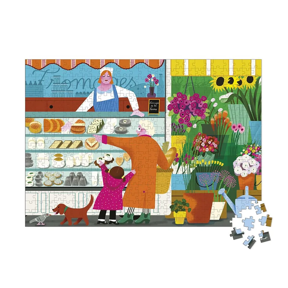 janod-puzzle-500-pi-ces-sur-le-march-adulte-enfant-j02500 image 1