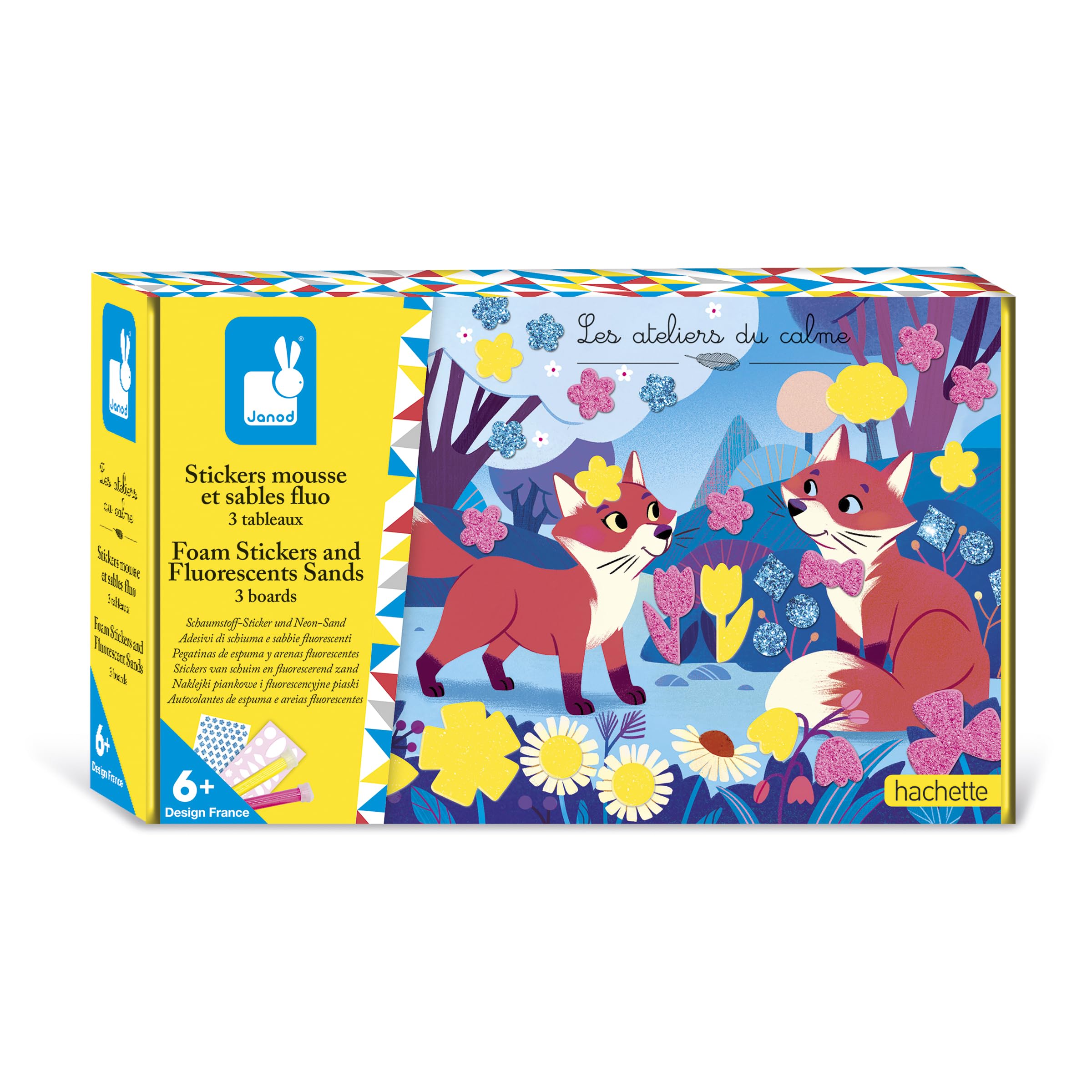 janod-les-ateliers-du-calme-for-t-stickers-mousse-sables-fluorescents-d-s-6-ans image 1