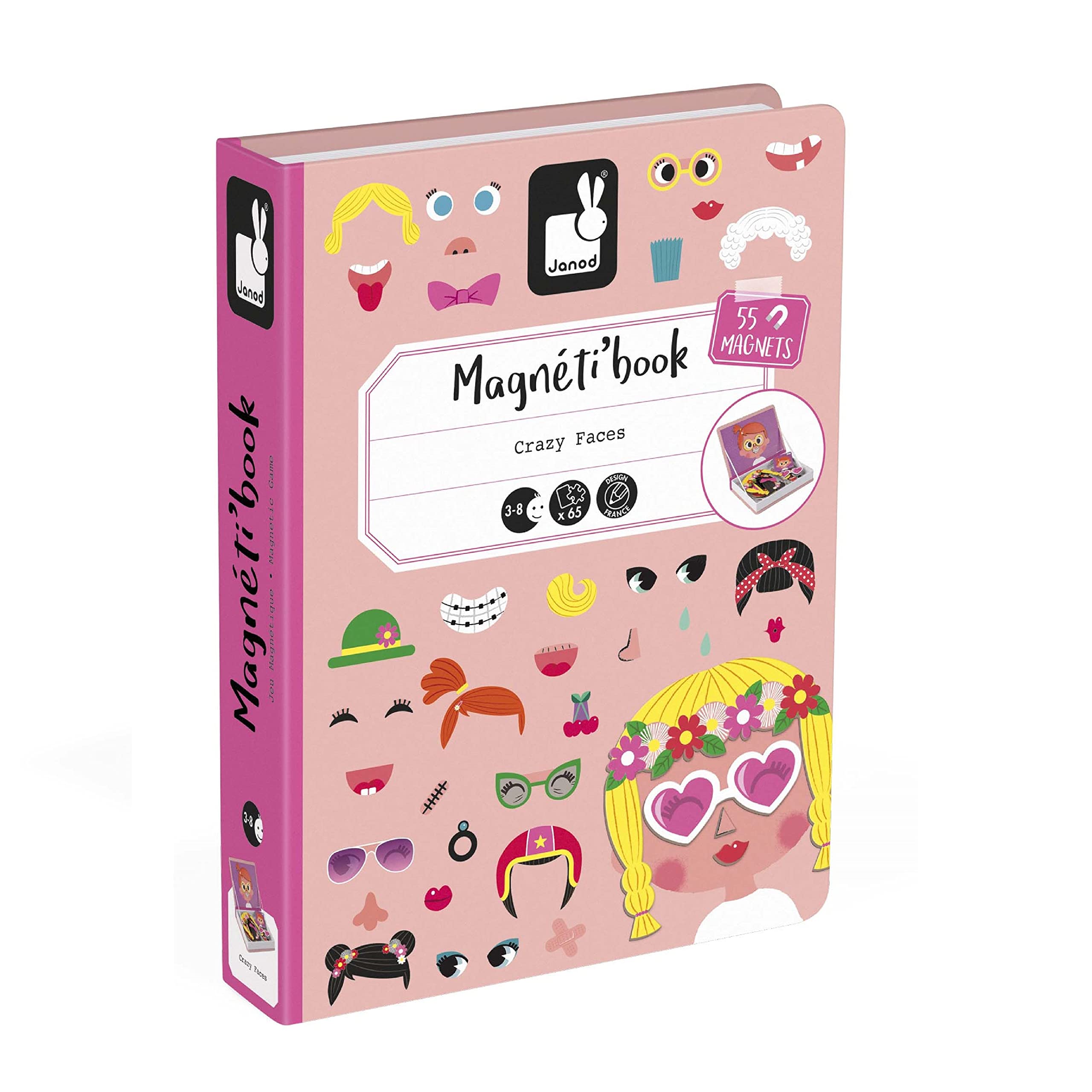 janod-magneti-book-crazy-faces-fille-55-pi-ces-j02717 image 3