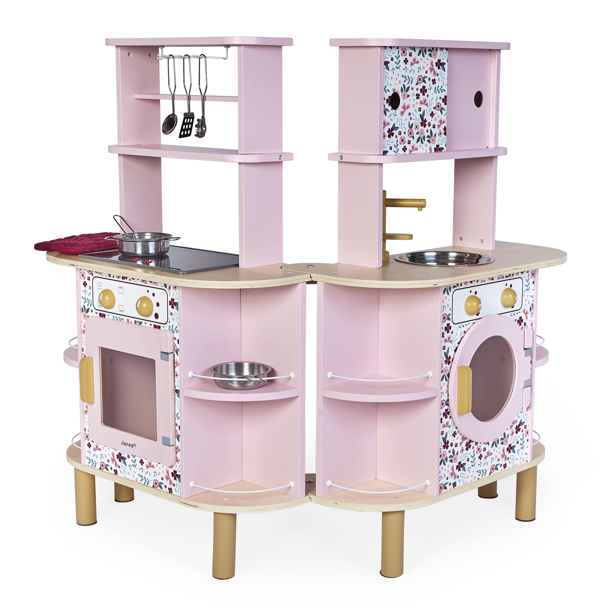 janod-cuisine-en-bois-enfant-twist-cuisine-recto-verso-avec-four-et-8-accessoire image 3