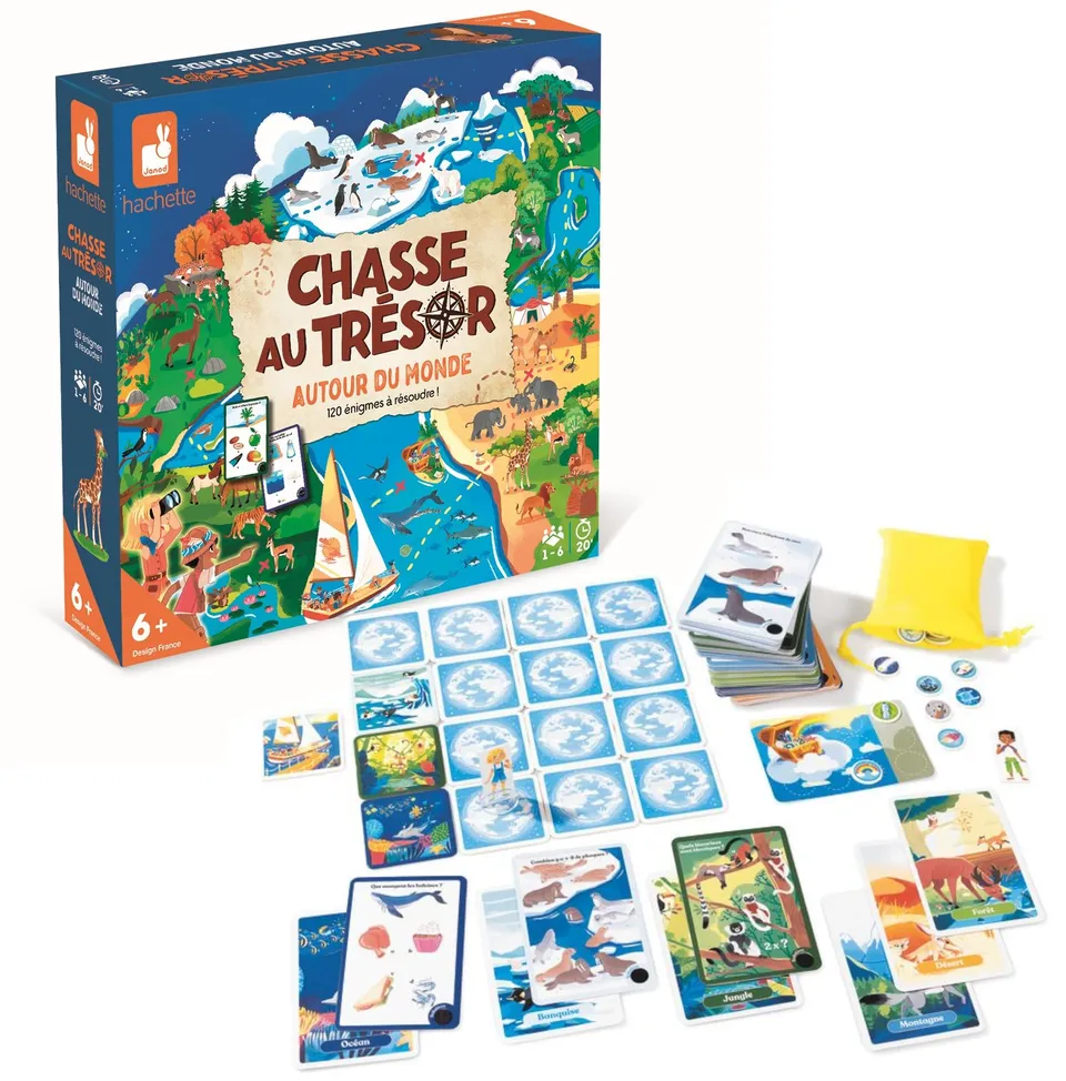 janod-chasse-au-tr-sor-autour-du-monde-j02448-jeu-de-soci-t-collaboratif-famille image 1